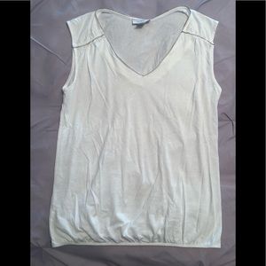 Loft silver trim v neck tee